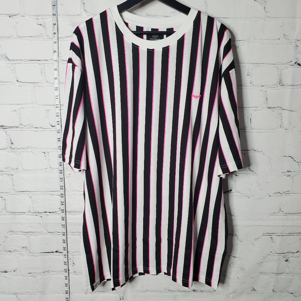 Threadbare Men's Oversized Co-Ord Stripe T-Shirt